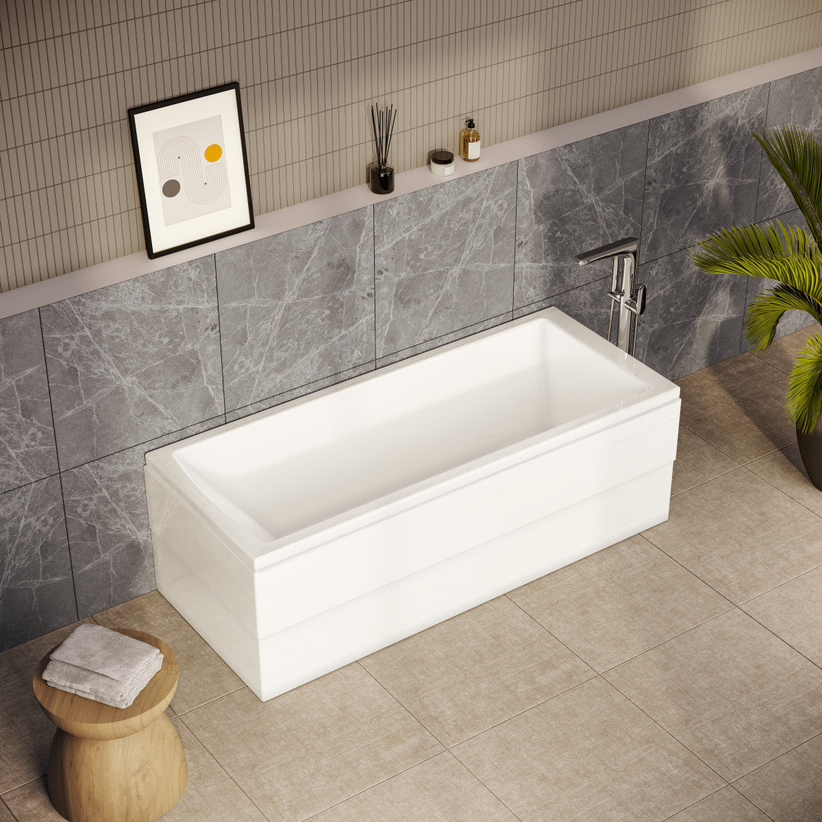 Ванна VitrA Neon 52530001000 170 x 70 см акриловая прямоугольная белая