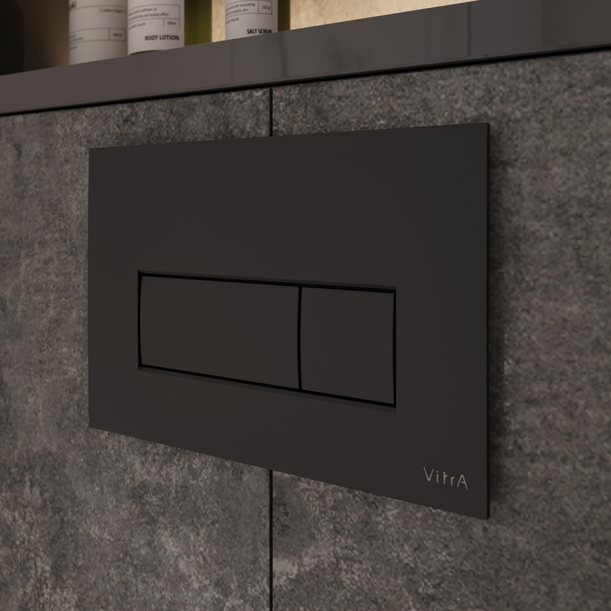 Кнопка смыва для инсталляции VitrA Root Square 740-2311 матовая черная двойный смыв