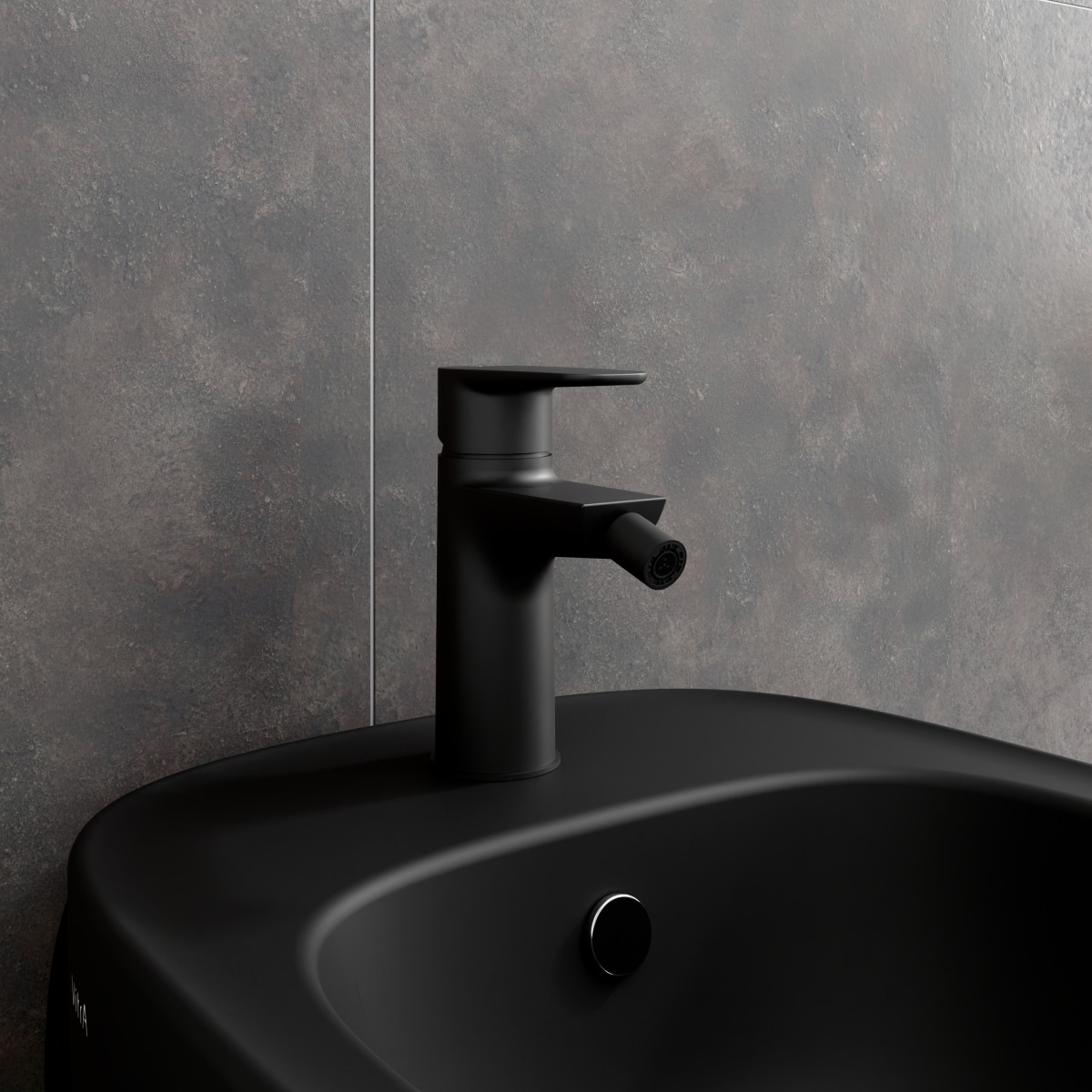 Смеситель для биде VitrA Flow Soft (Флоу Софт) A4305436EXP однорычажный матовый черный латунь