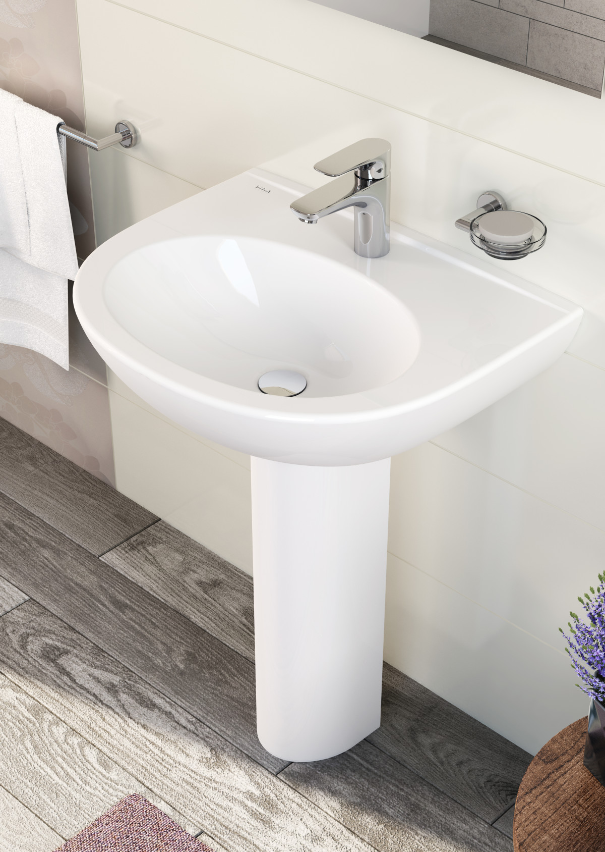 Раковина накладная VitrA Zentrum 5786B003-0001 60 x 47 белая антибактериальное покрытие Hygiene