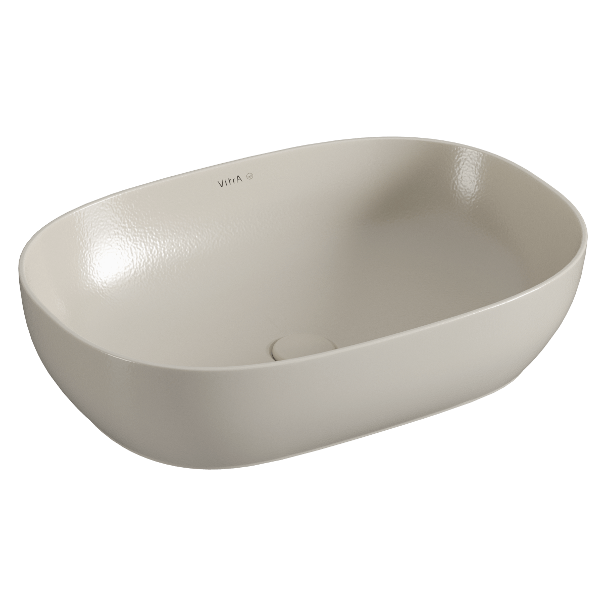 Раковина чаша VitrA Outline Recycled 7995B066-0016 60 x 41 см накладная матовая бежевая антибактериальное покрытие Hygiene