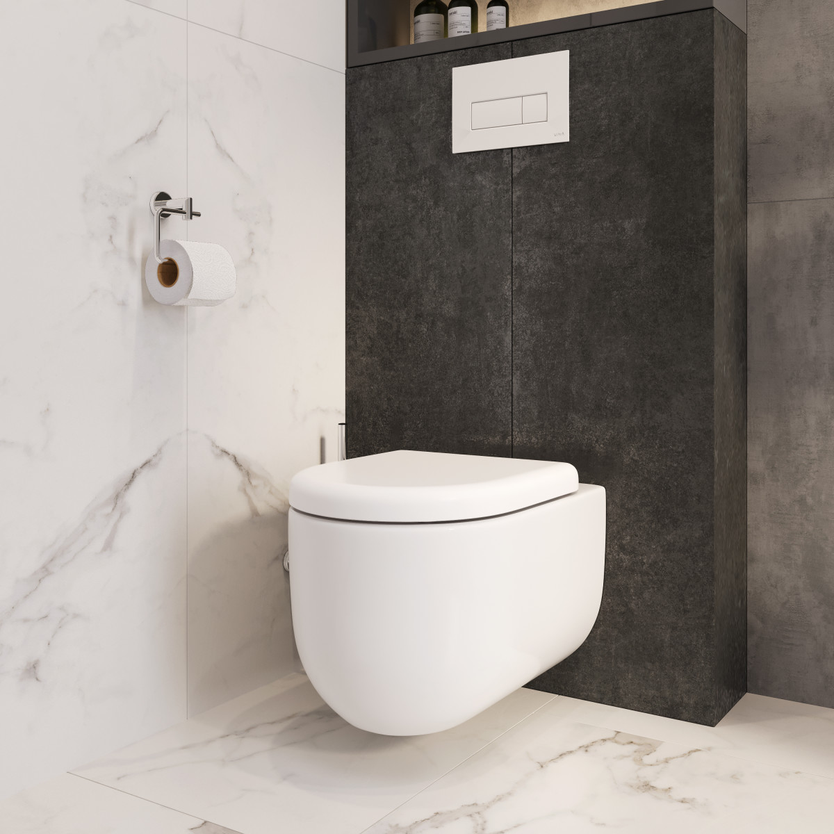 Подвесной унитаз VitrA Liquid 7321B403-0075 безободковый Rim-ex белый санитарный фарфор антибактериальное покрытие Hygiene + Clean