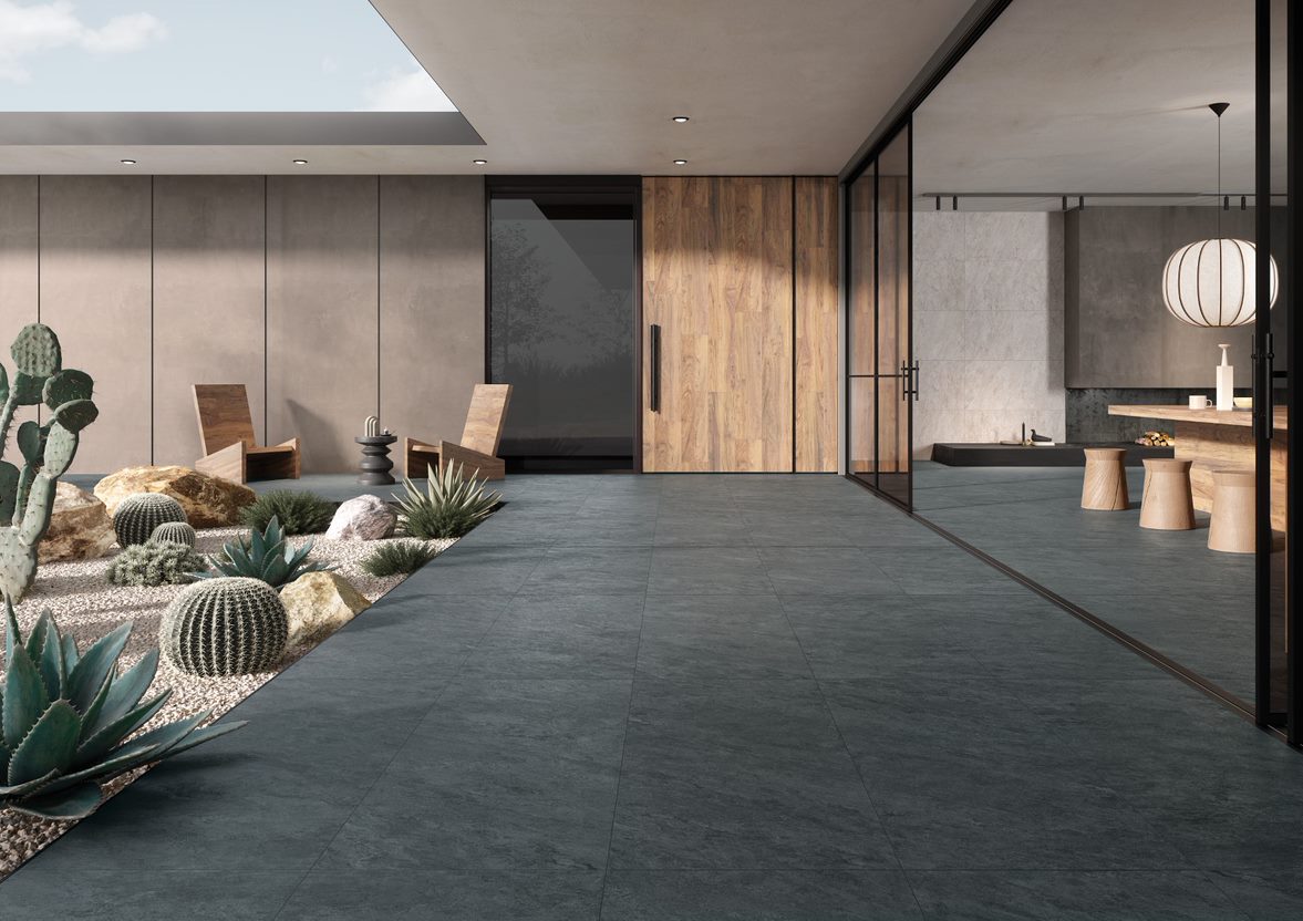 60x120 Кварстоун Антрацит Матовый R10B