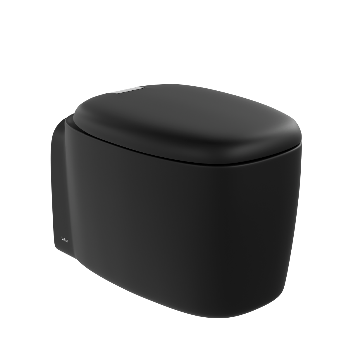 Подвесной унитаз VitrA Plural 7830B483-0075 безободковый Rim-ex матовый черный санитарный фарфор антибактериальное покрытие Hygiene + Clean