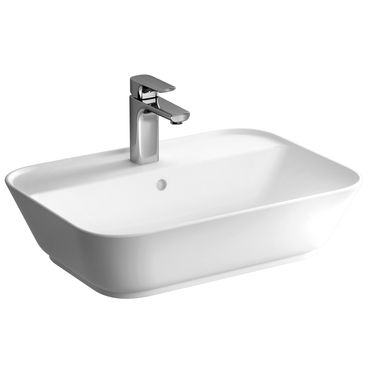 Раковина чаша VitrA Geo 7426B003-0001 60 x 43 см накладная белая антибактериальное покрытие Hygiene