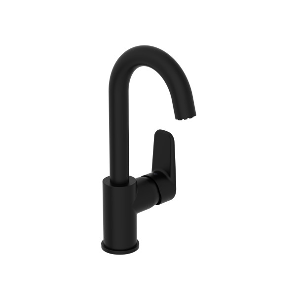 Смеситель для раковины VitrA Flow Soft A4316036EXP однорычажный матовый черный латунь