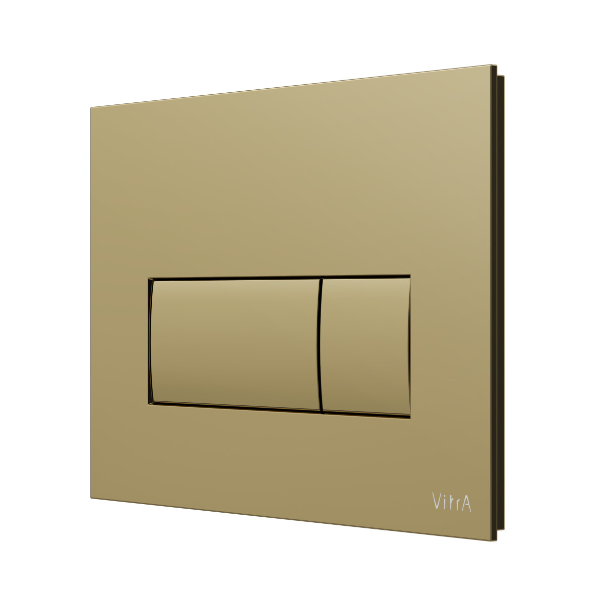 Кнопка смыва для инсталляции VitrA Root Square 740-2324 глянцевое золото двойный смыв