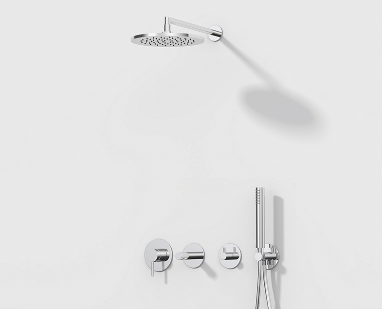 Набор встроенной душевой системы Origin на 3 направления, хром