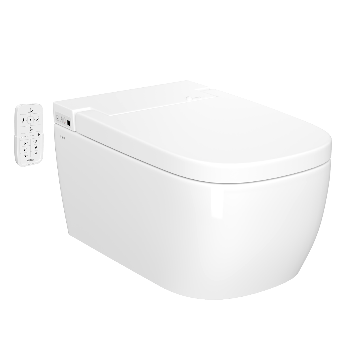 Умный унитаз VitrA V-Care 5674B003-6194 Comfort подвесной безободковый Rim-ex с автоматическим сиденьем и бидеткой белый санитарный фарфор антибактериальное покрытие Hygiene