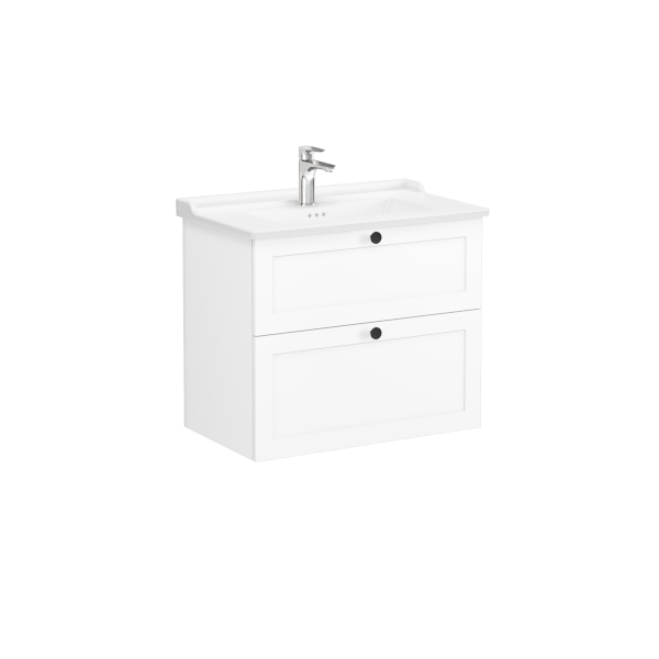 Тумба с раковиной для ванной VitrA Root Classic 68869 80 см матовая белая МДФ