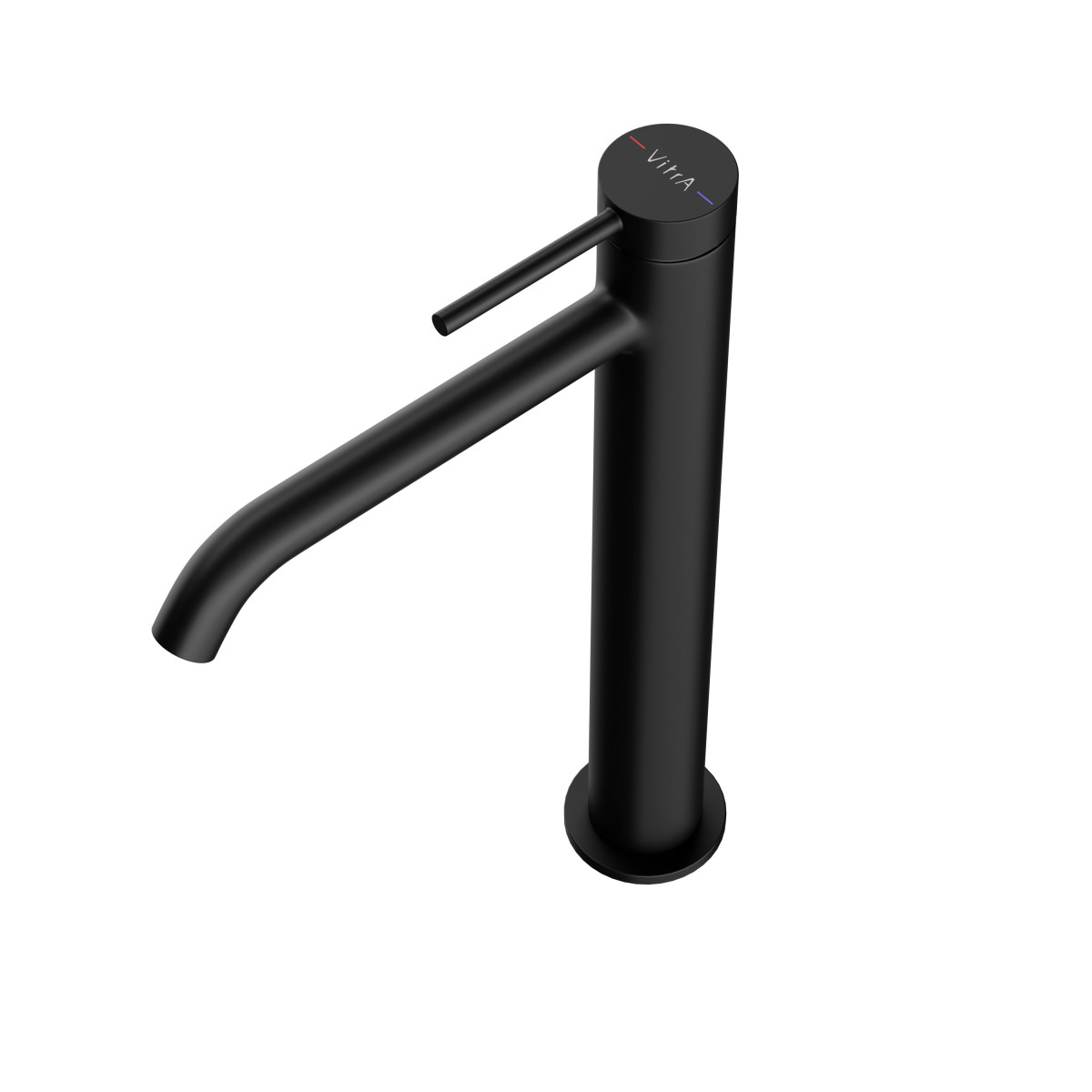 Смеситель для раковины-чаши VitrA Minimax Round A4353436EXP однорычажный матовый черный латунь