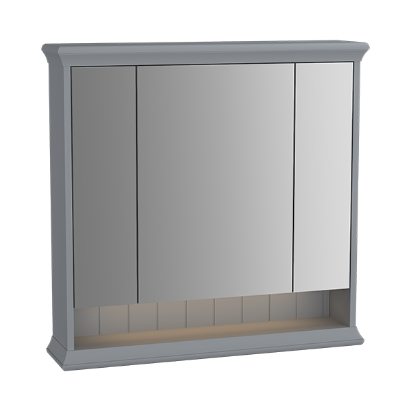 Зеркальный шкаф VitrA Valarte 62232 80 см матовый серый с подвесткой