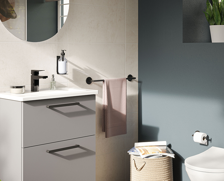 Держатель полотенец Origin, матовый черный