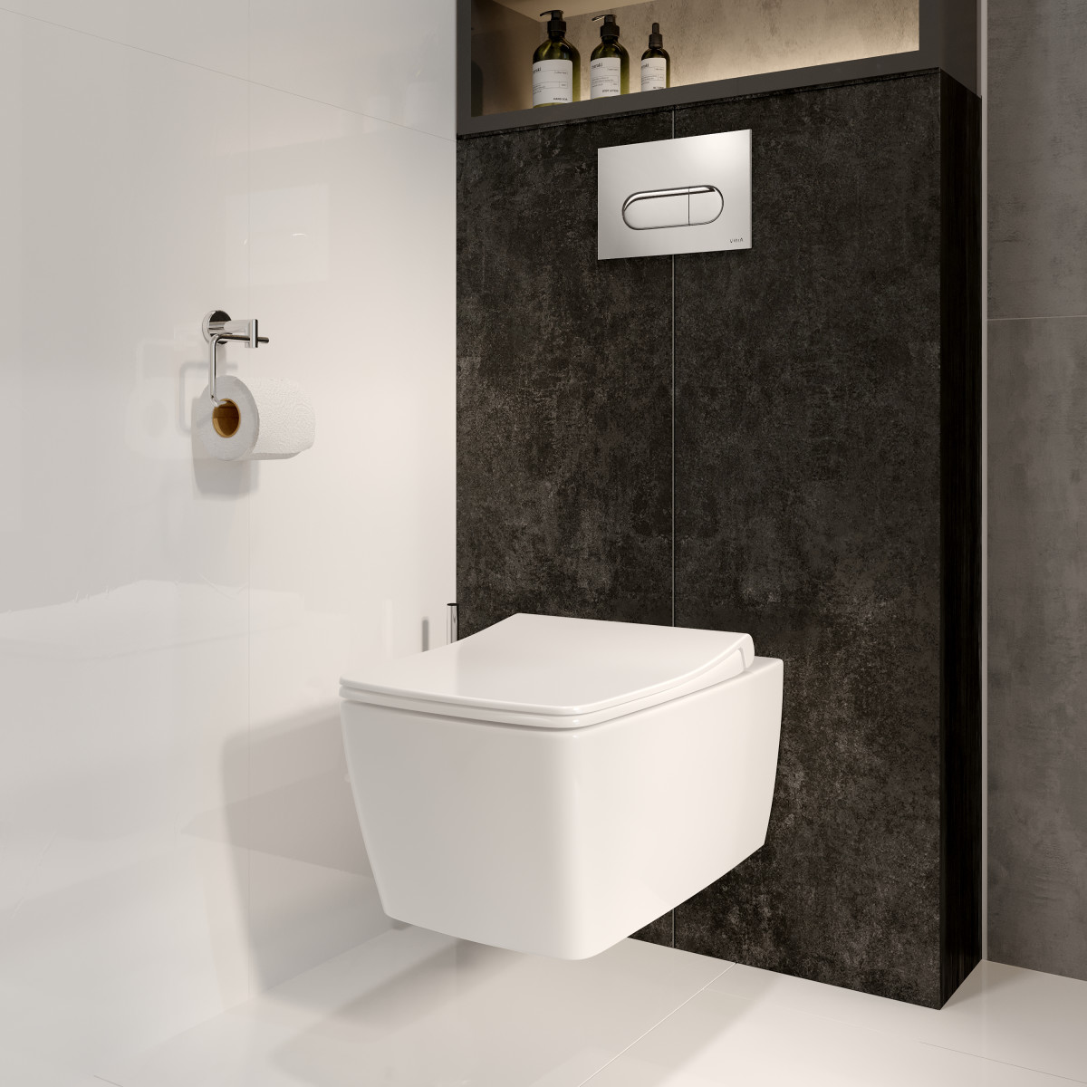 Подвесной унитаз VitrA Metropole 7672B003-0075 безободковый Rim-ex белый санитарный фарфор антибактериальное покрытие Hygiene