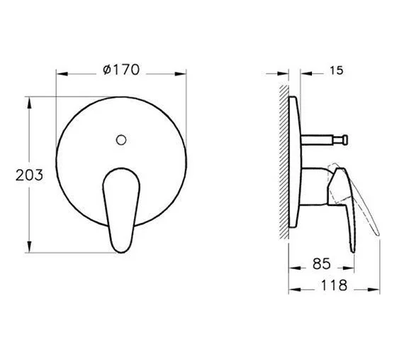 Смеситель для ванны с душем VitrA Dynamic S A42211EXP