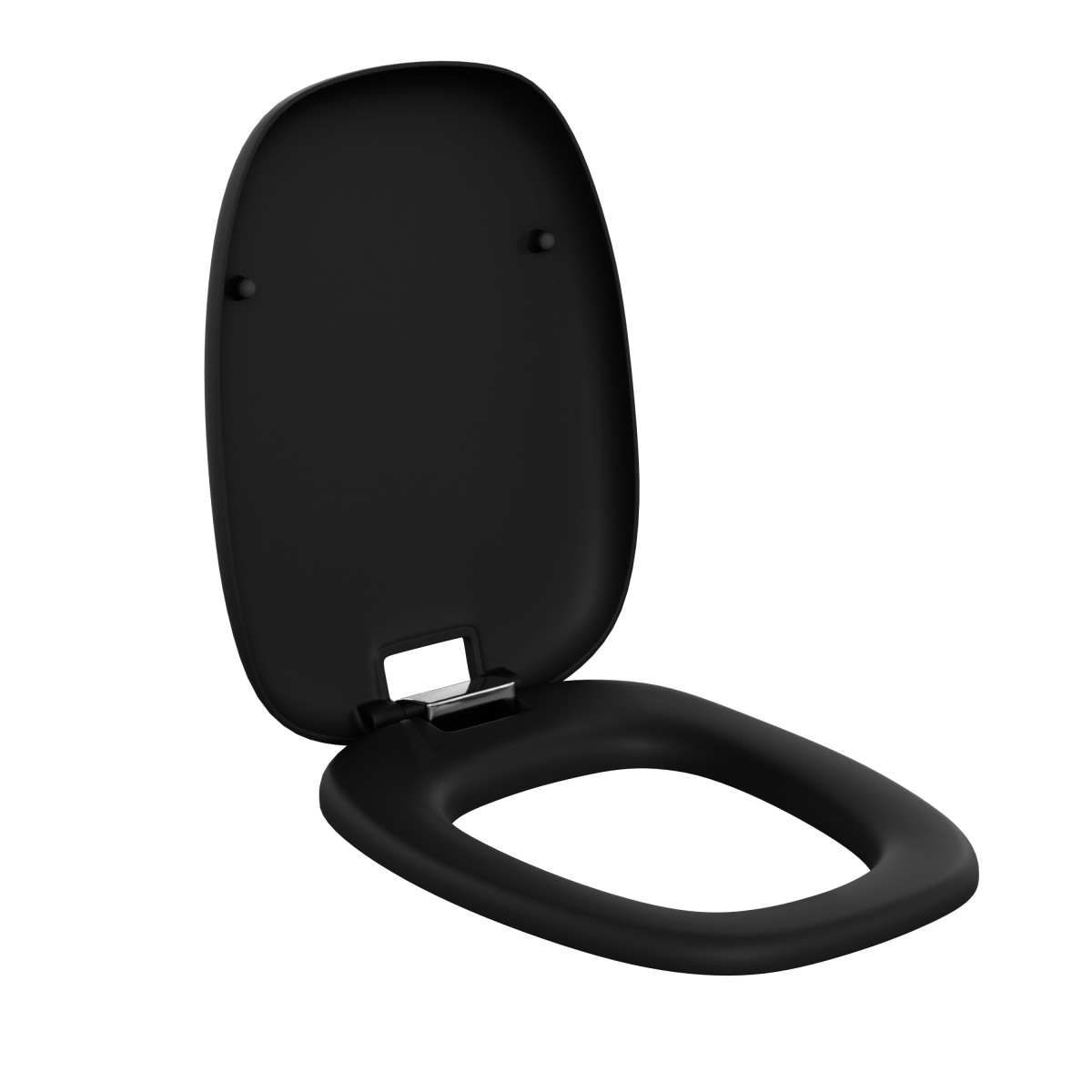 Сиденье для унитаза VitrA Plural 126-483-009 круглое матовое черное дюропласт с микролифтом быстросъемное