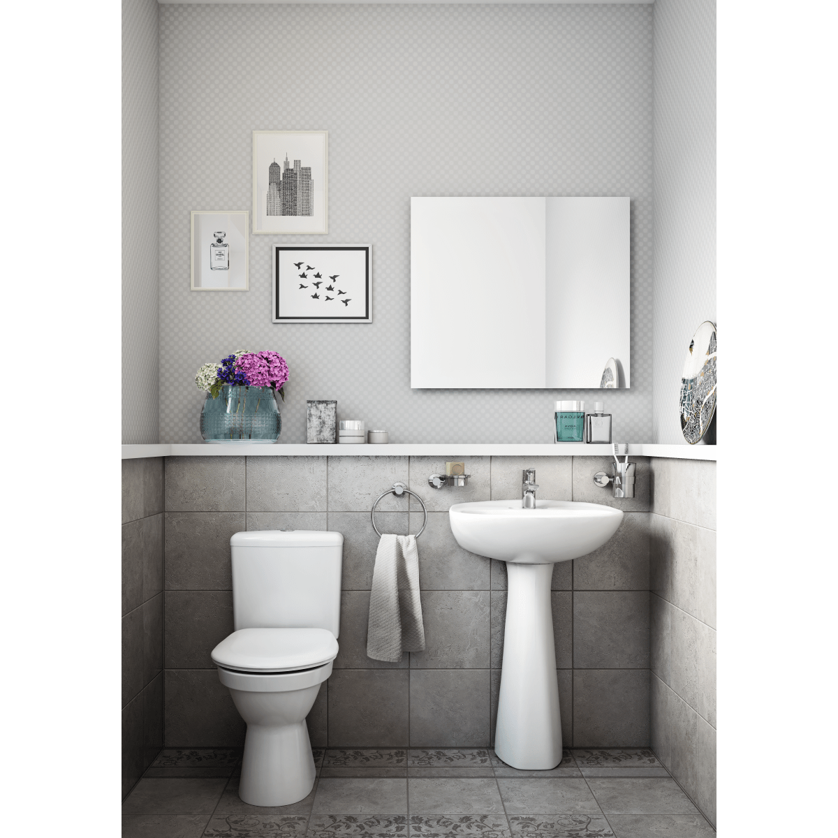 Раковина накладная VitrA Normus 9600B003-7650 55 x 42 см белая антибактериальное покрытие Hygiene