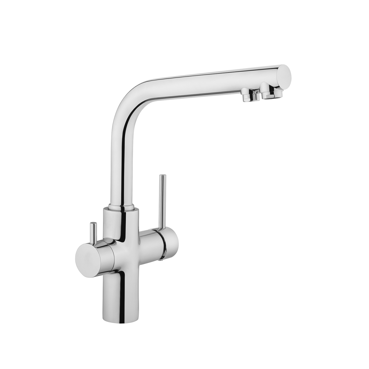 Смеситель для кухни VitrA Masterline A42144EXP с поворотным изливом и фильтром для воды однорычажный хром латунь