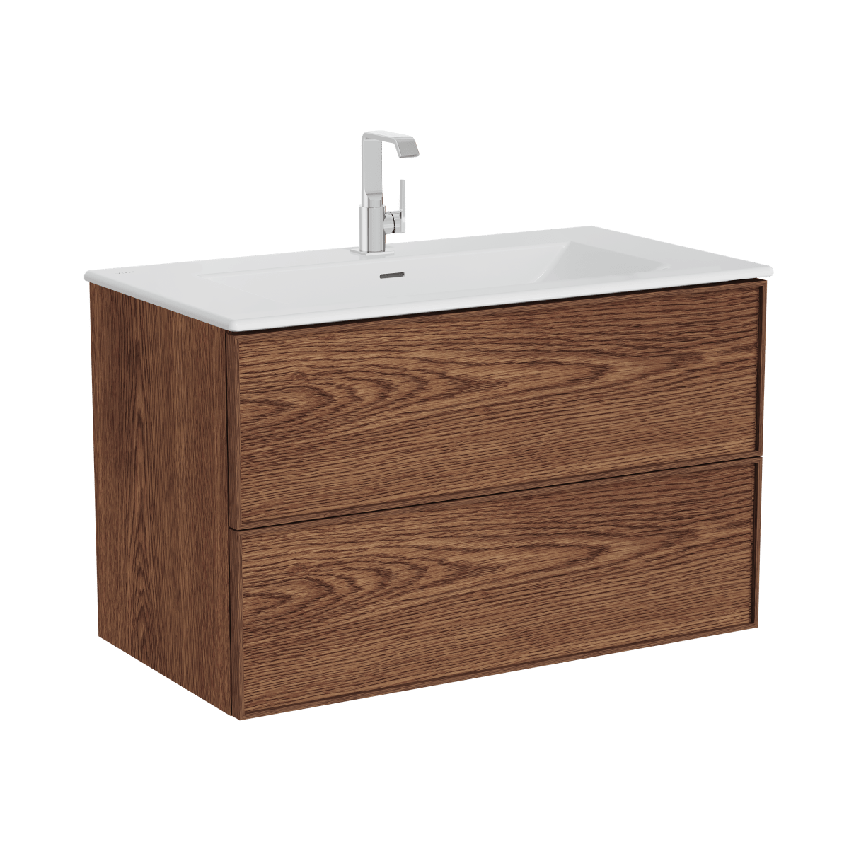 Тумба с раковиной для ванной VitrA Metropole Edge 67156 100 см грецкий орех МДФ