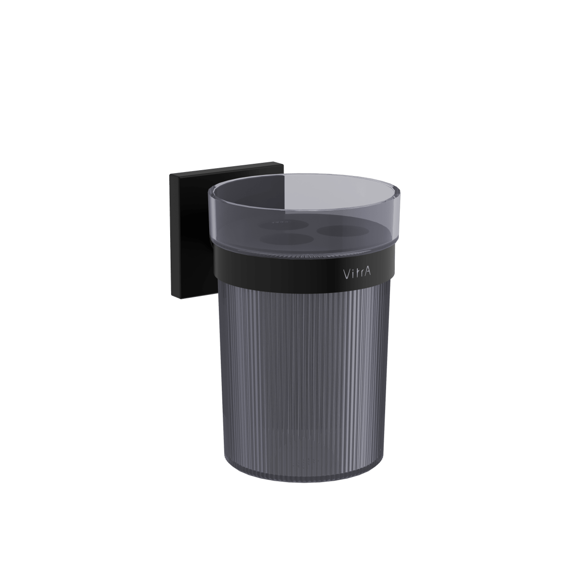 Стакан для зубных щеток VitrA Root A4480636 подвесной матовый черный пластик