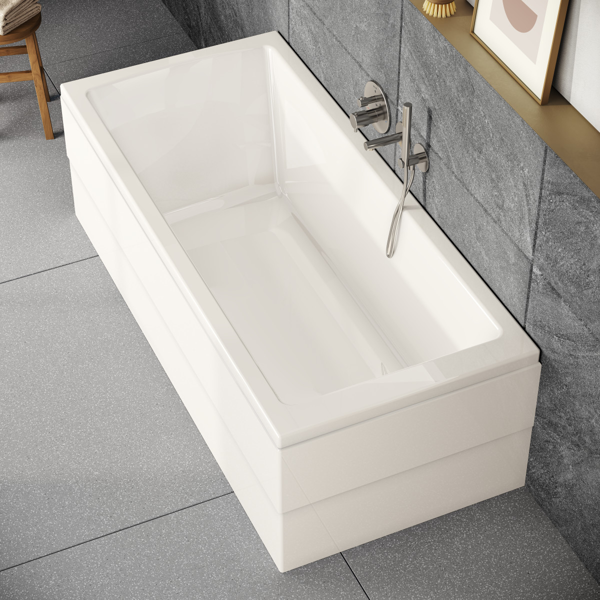 Ванна VitrA Neon 55840001000 180 x 80 см акриловая прямоугольная белая