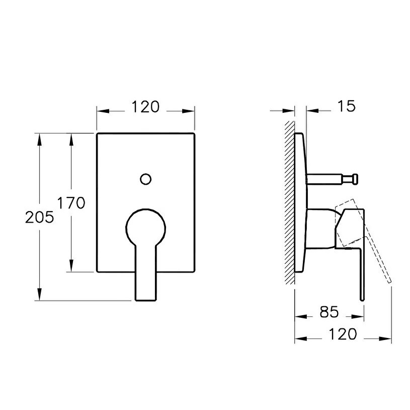 Смеситель Flo S для ванны A42212EXP