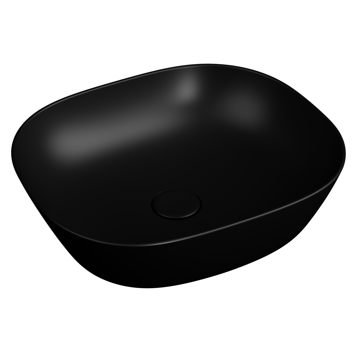 Раковина чаша VitrA Plural (Плюрал) 7810B483-0016 45 x 38 см накладная матовая черная антибактериальное покрытие Hygiene (Хайджн) + Clean (Хайджн + Клин)