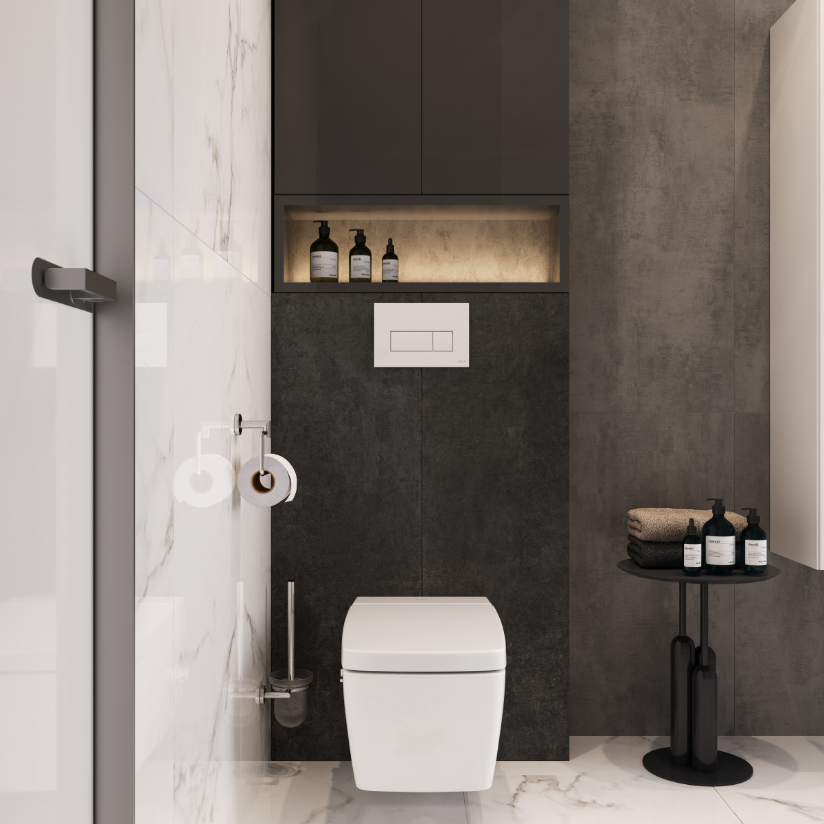 Подвесной унитаз VitrA Metropole 7672B003-1687 с функцией биде и встроенным смесителем безободковый Rim-ex белый санитарный фарфор антибактериальное покрытие Hygiene