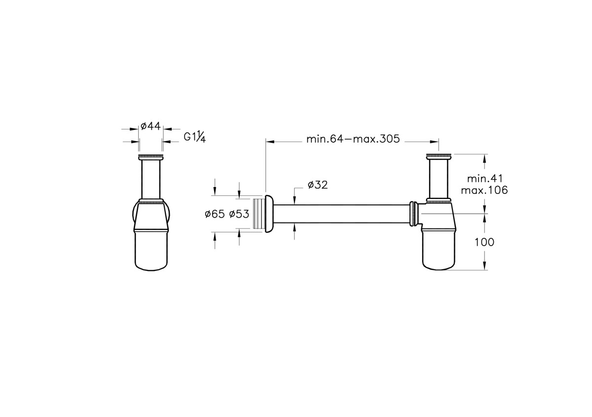 Сифон для раковины VitrA A45122 хром