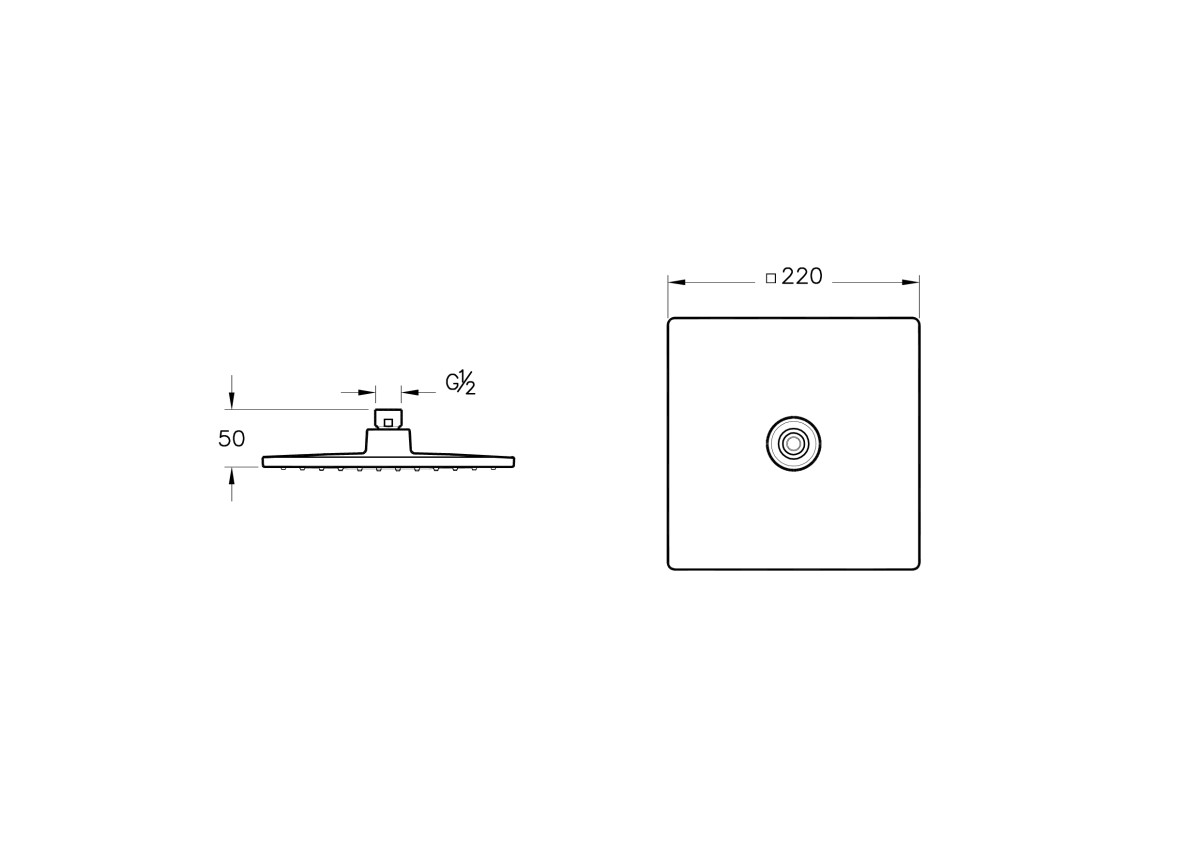 Встраиваемый душевой комплект VitrA Square A49309EXP с термостатом хром латунь