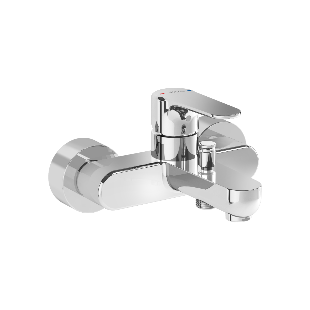 Смеситель настенный VitrA Root Round A42725EXP для ванны однорычажный хром латунь