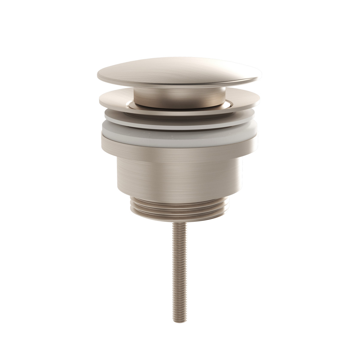 Донный клапан VitrA A4514934 нажимной для раковины с переливом брашированный никель