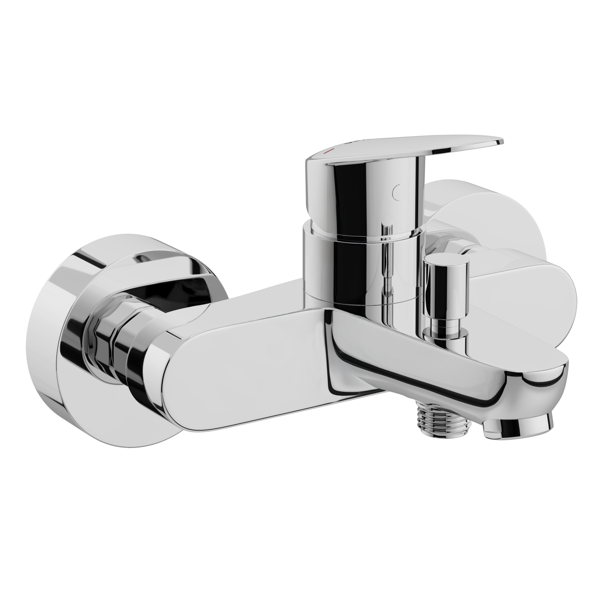 Смеситель настенный VitrA Flow Round A43057EXP1 для ванны однорычажный хром латунь