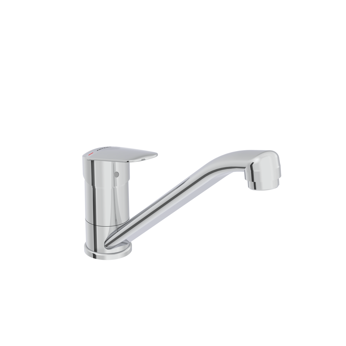 Смеситель для кухни VitrA Flow Round A43429EXP с поворотным изливом однорычажный хром латунь