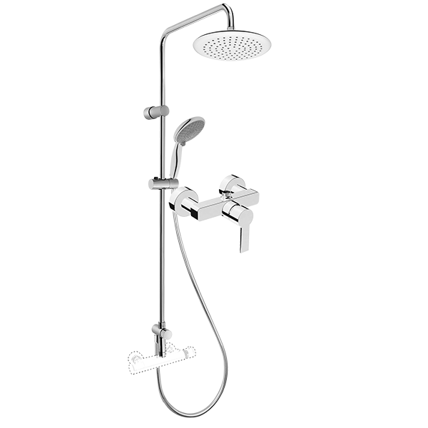 Комплект: душевая колонна и смеситель для душа