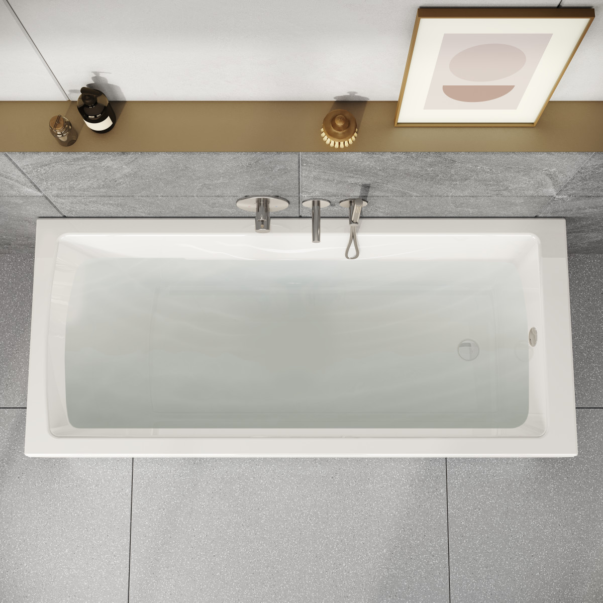 Ванна VitrA Neon (Неон) 55840001000 180 x 80 см акриловая прямоугольная белая