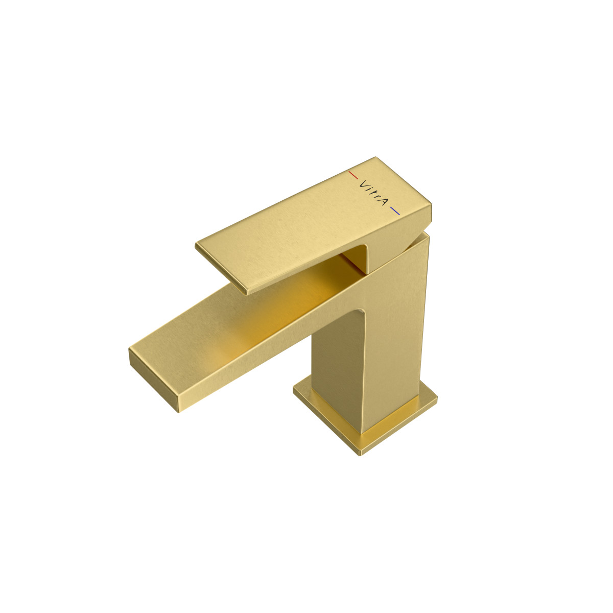 Смеситель для раковины VitrA Minimax Square A4372025EXP однорычажный брашированное золото латунь