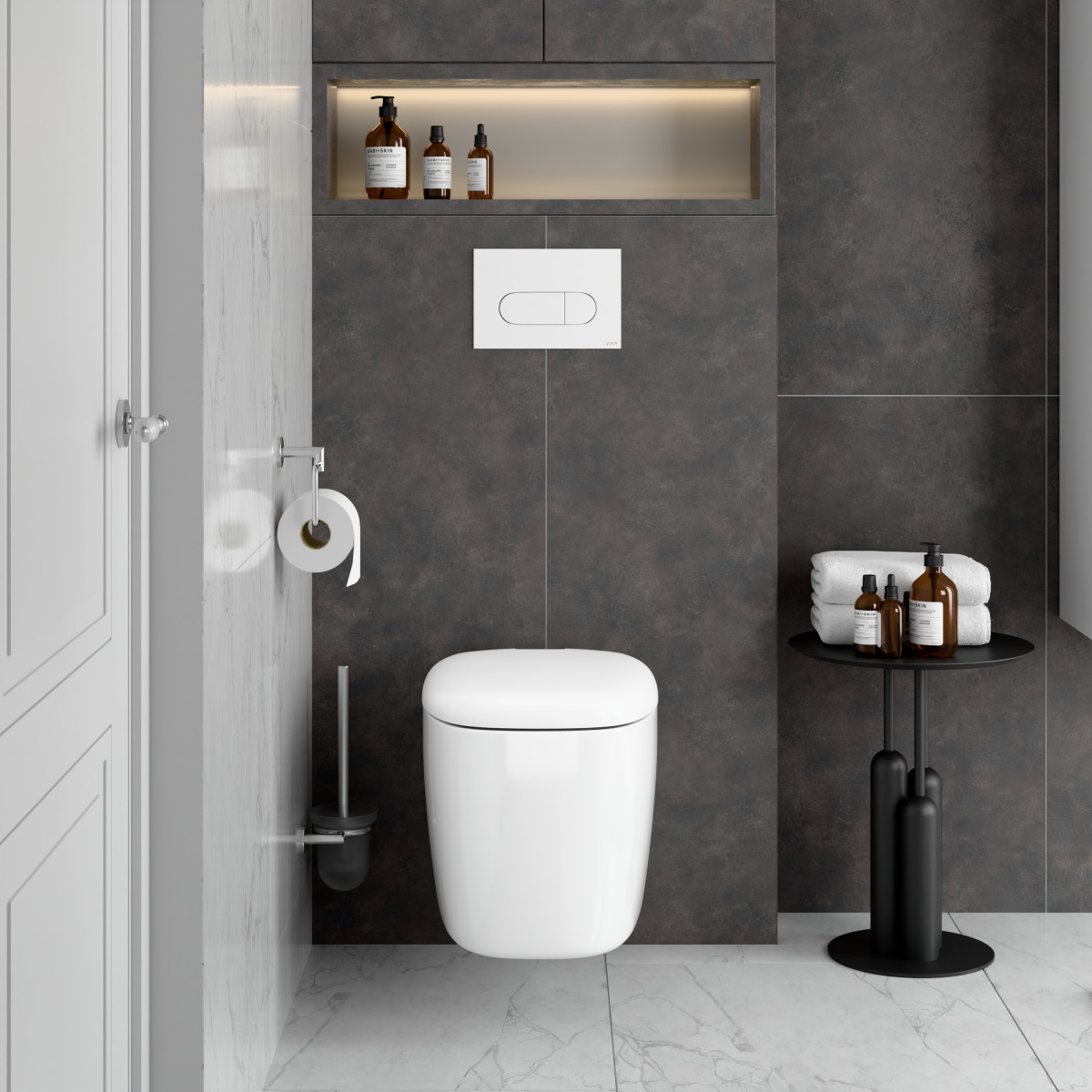 Подвесной унитаз VitrA Plural 7830B401-0075 безободковый Rim-ex матовый белый санитарный фарфор антибактериальное покрытие Hygiene + Clean