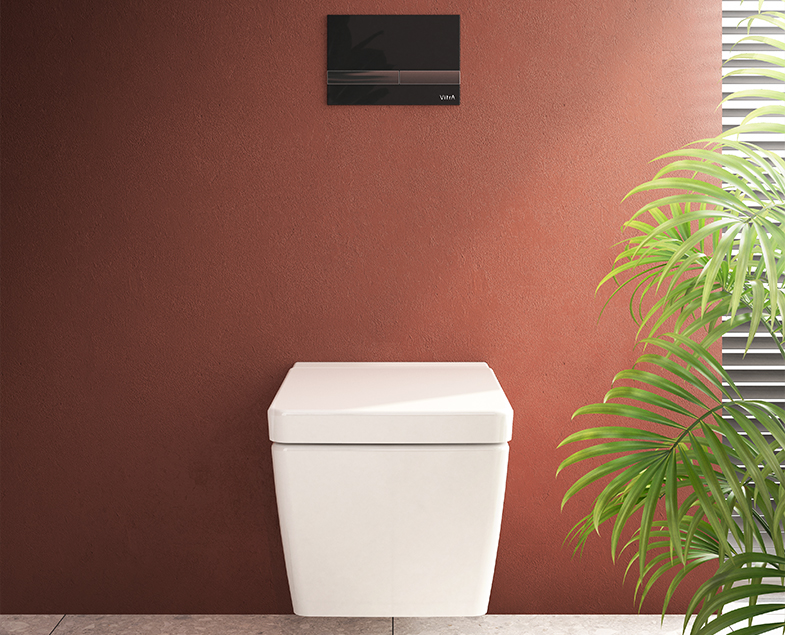 Кнопка смыва VitrA Select, стекло, цвет Глянцевый Черный