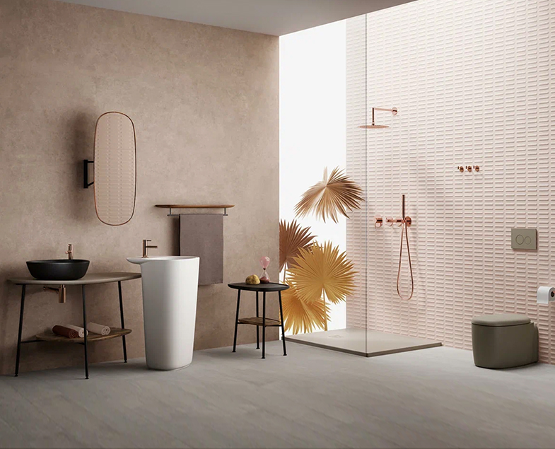 Набор встроенной душевой системы Origin на 3 направления, медь