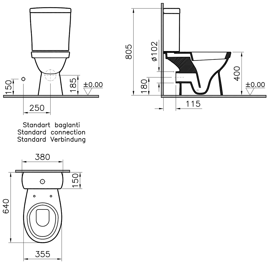 Напольный унитаз Norm Eisberg 9844B099-7201 с микролифтом
