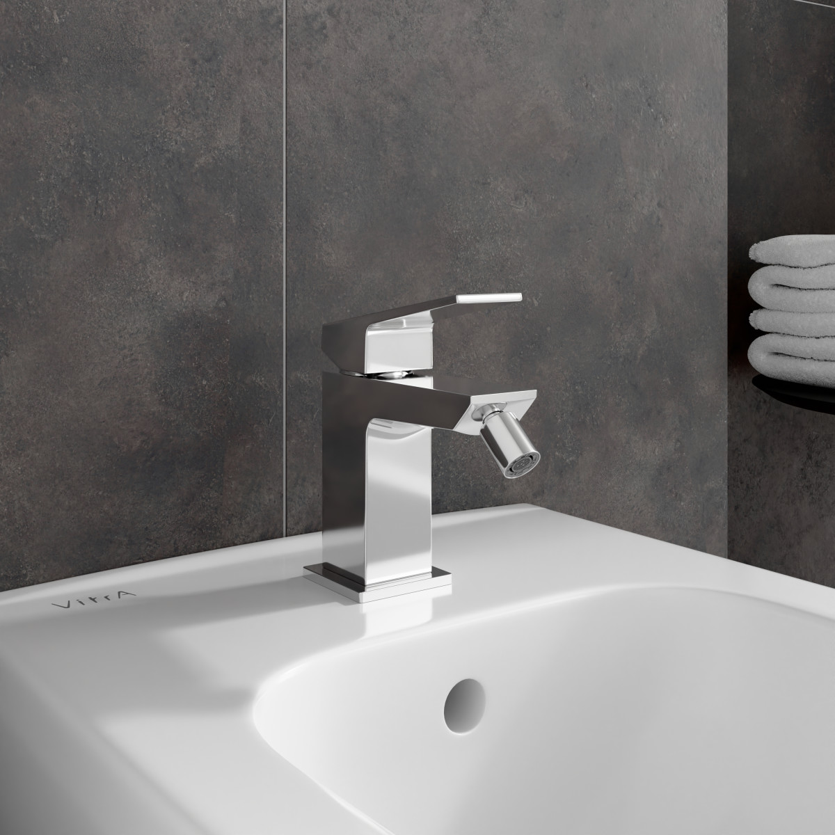 Смеситель для биде VitrA Minimax Square A43726EXP однорычажный хром латунь