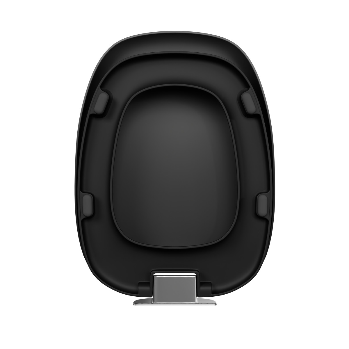 Сиденье для унитаза VitrA Plural 126-483-009 круглое матовое черное дюропласт с микролифтом быстросъемное