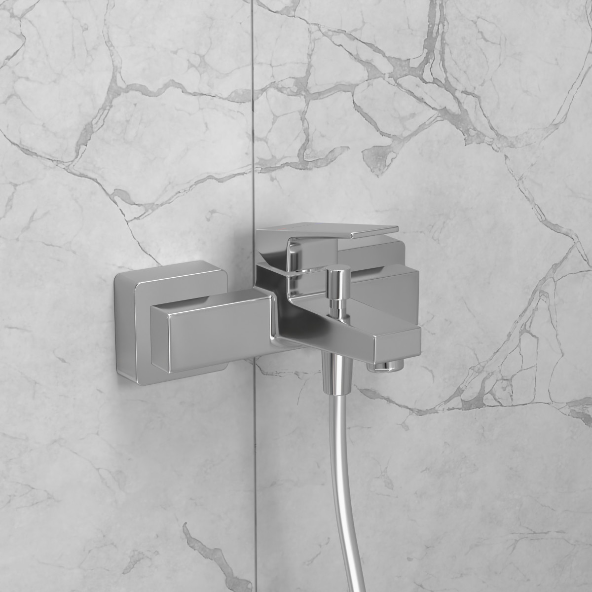 Настенный смеситель для ванны VitrA Minimax Square A43520EXP однорычажный хром латунь