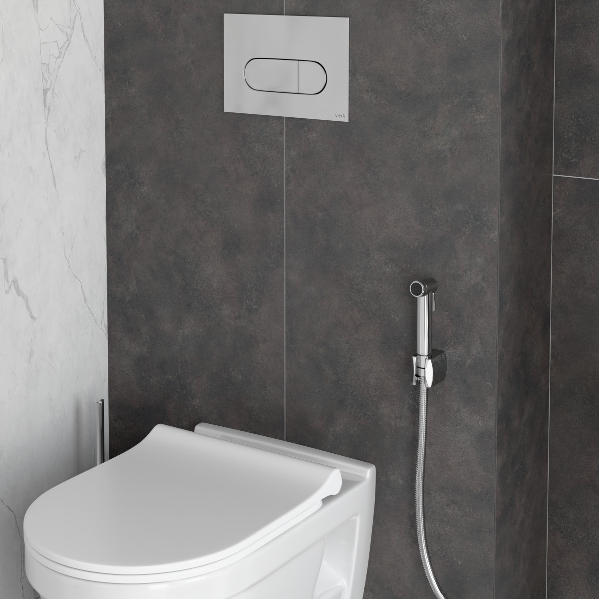 Гигиенический душ A45747 VitrA без смесителя хром латунь