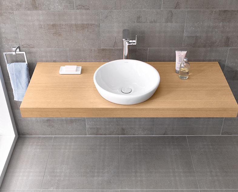 Раковина-чаша Metropole, круглая 45 см, c переливом, цвет белый