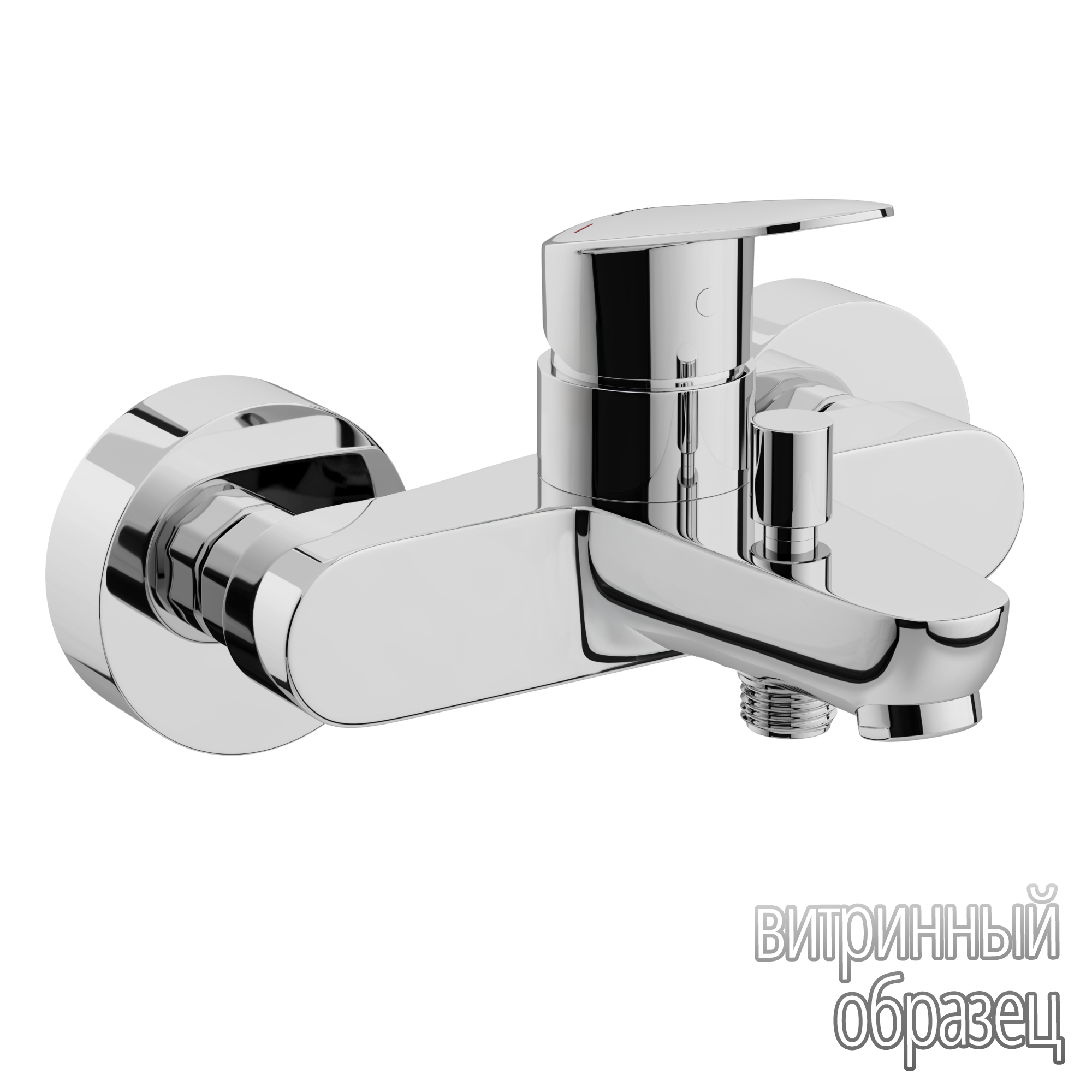 Смеситель настенный VitrA Flow Round A43057EXP1 для ванны однорычажный хром латунь