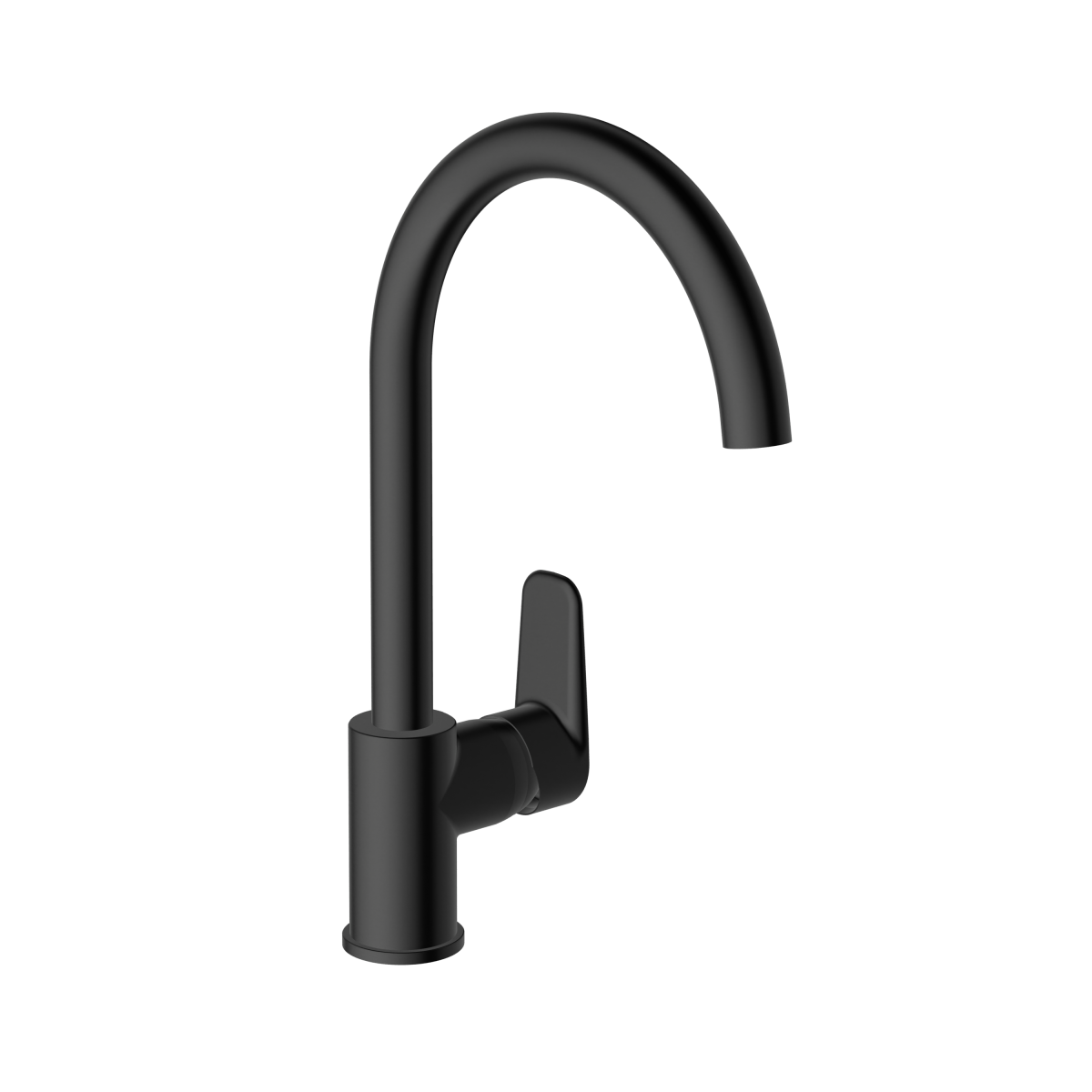 Смеситель для кухни VitrA Flow Soft (Флоу Софт) A4341936EXP с поворотным изливом однорычажный матовый черный латунь