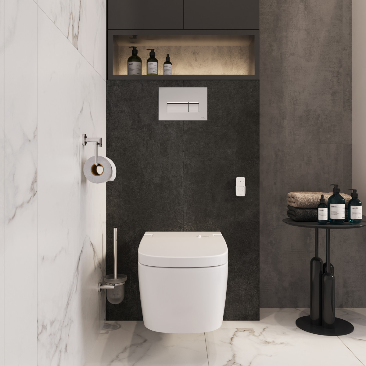 Умный унитаз VitrA V-Care 5674B003-6193 Basic подвесной безободковый Rim-ex c бидеткой белый санитарный фарфор антибактериальное покрытие Hygiene