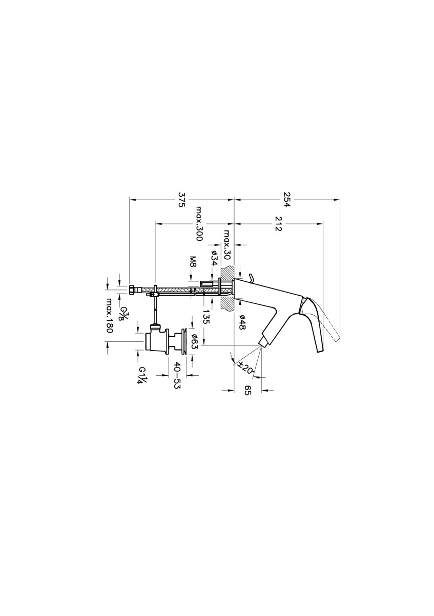 Смеситель для биде VitrA Flow Round A42302EXP однорычажный хром латунь